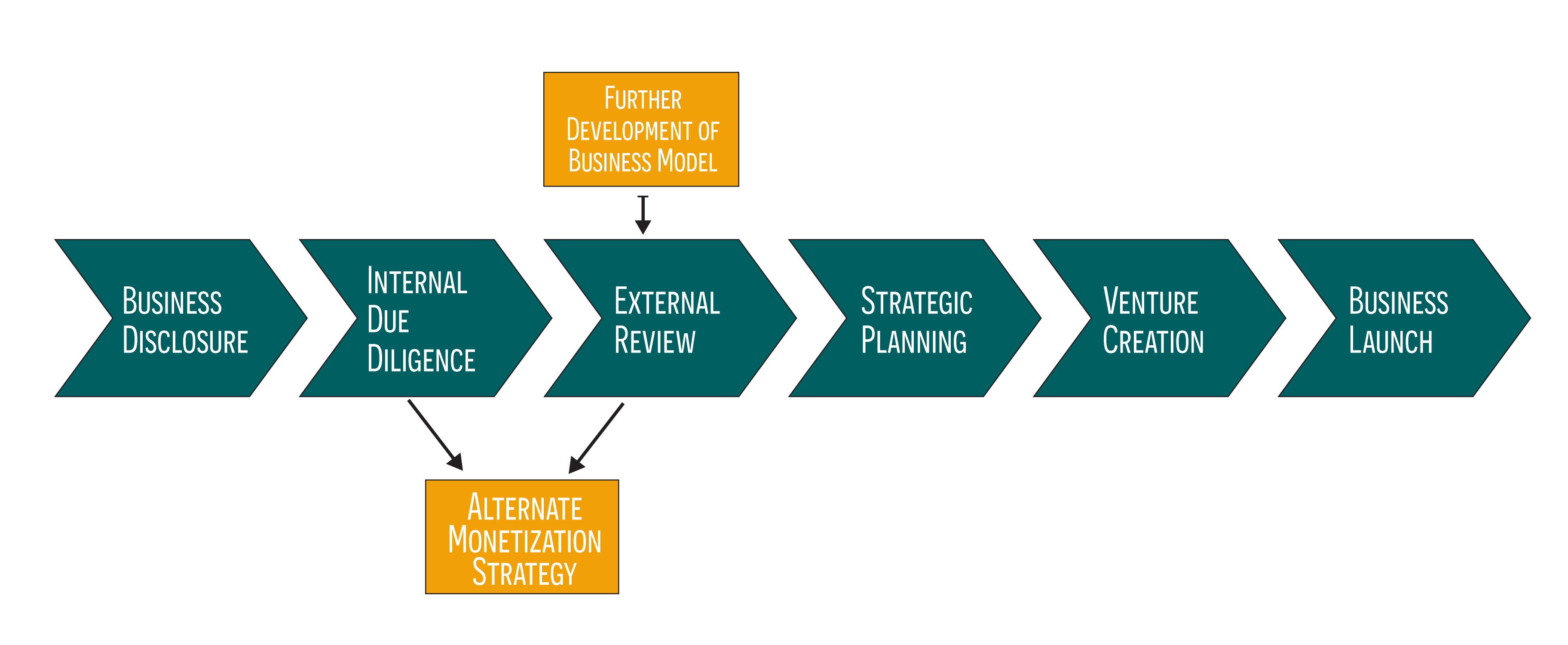 Click on the diagram to read more about Vanderbilt's Commercialization Process.